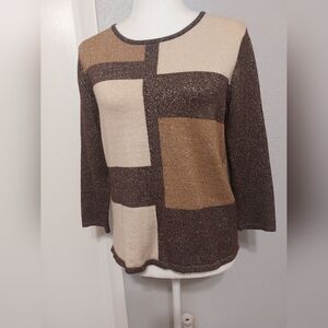 Alfred Dunner Sweater 3/4 Sleeve